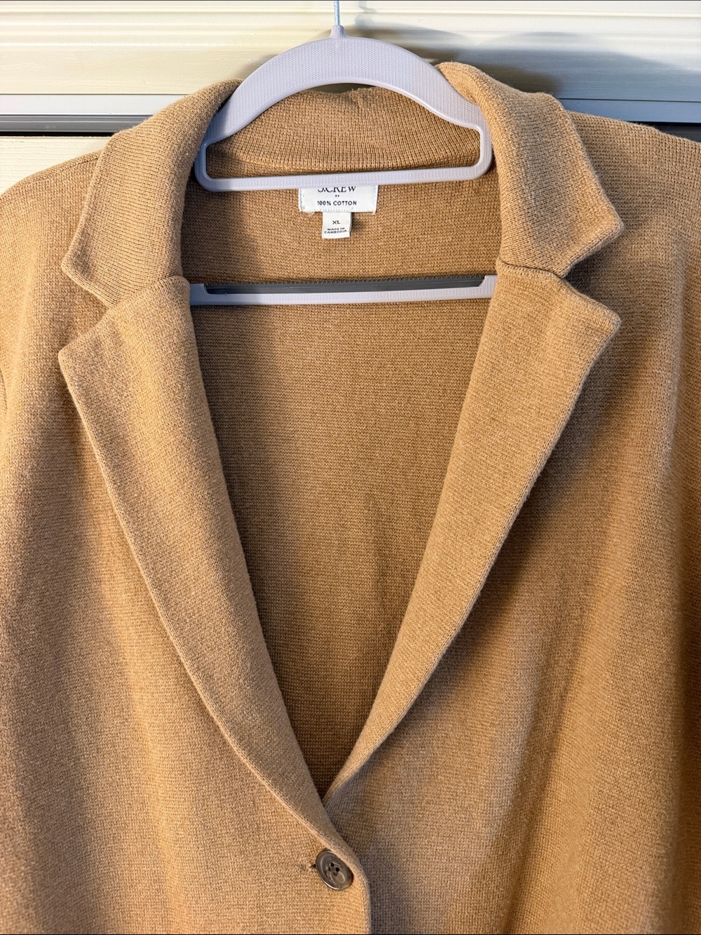 J. Crew Camel Single-Button Cardigan Blazer - Picture 3 of 5
